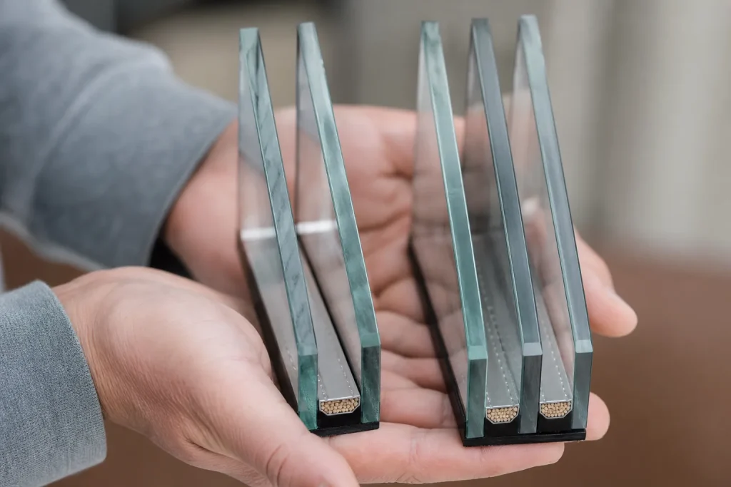 Échantillons de double et triple vitrage